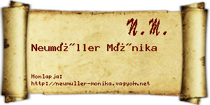 Neumüller Mónika névjegykártya
